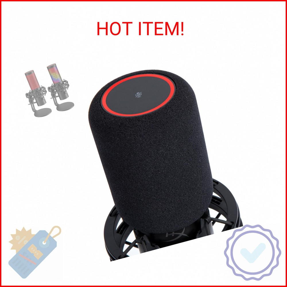 SUNMON QuadCast 2 Mic Pop Filter, Mic Windscreen Compatible with HyperX QuadCast