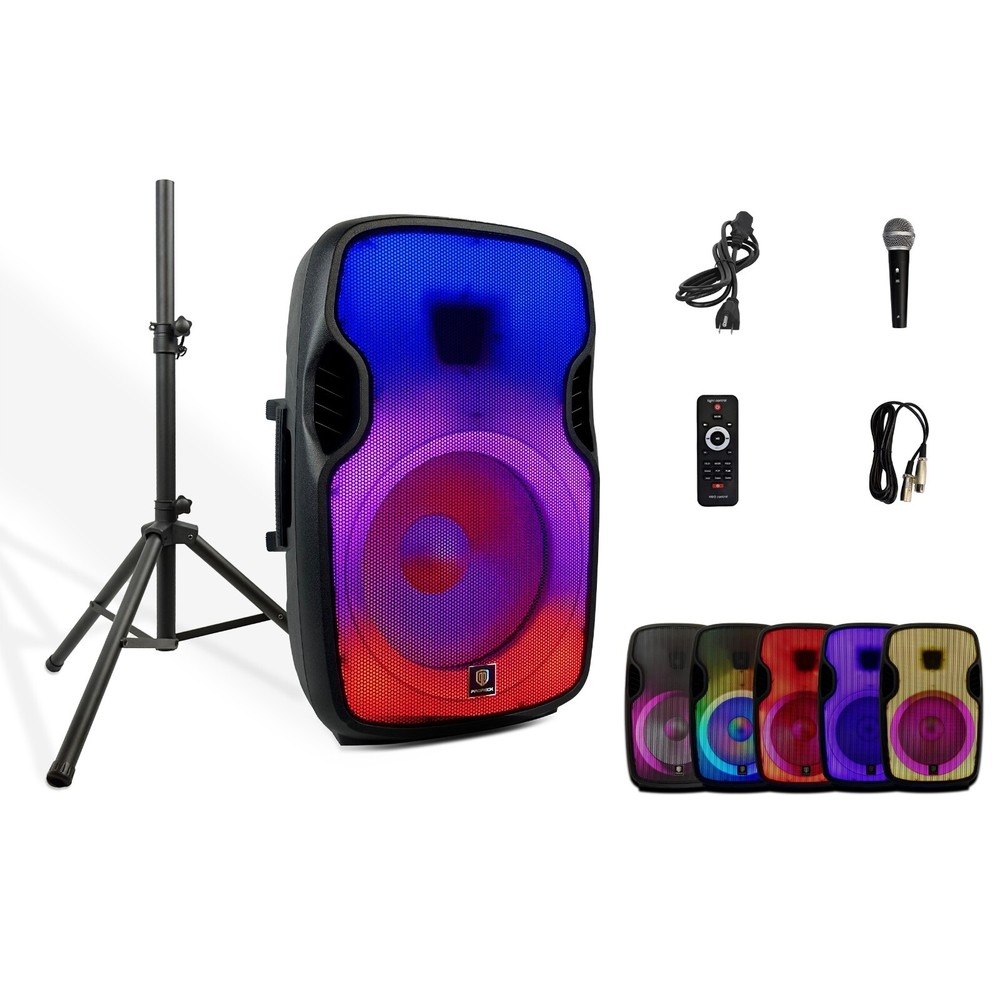 Proreck Titan 15A 600W 15“ LED Bluetooth Party active Speaker