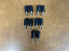 (5) Black Dual Banana Plug