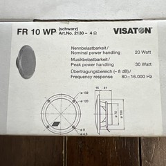 Visaton FR10WP-4 Outdoor 4″ Full-Range Speaker 4 Ohm Black