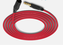 1FT to 25’FT Mogami 2534 Neutrik Gold XLR-M to 1/4 TRS Star Quad Audio Red Cable
