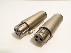 2 Pack Waka XLR Female (A) to RCA/Phono Female (B) Connector Adapter, Japan