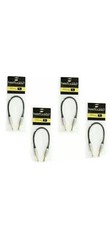 4 SuperFlex GOLD Premium 1′ ft Guitar Instrument Patch Cables – Gold Contacts