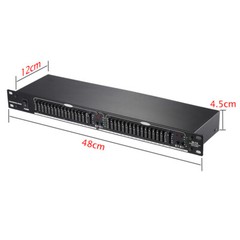 EQ-215 Dual Channel 15-Band Stereo Graphic Equalizer 1U Rack Mount Portable T7D0