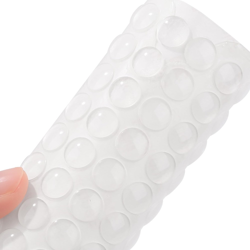 200pcs Cabinet Door Bumpers Clear Self Adhesive，0.4inch Diameter Rubber D