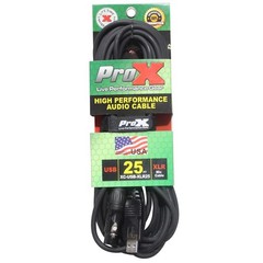 ProX 25′ XLR-F to USB High Performance Audio Cable, 20AWG
