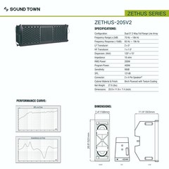 Sound Town ZETHUS 2x 5”400W Line Array Speaker for Installation (ZETHUS-205V2)