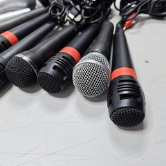 Lot of 10 Mixed Microphones – Untested, Various Models & Colors, Used