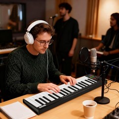 Portable MIDI Keyboard Controller 37-Key USB w/ Velocity Music Production Design