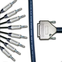 25 Pin D Sub to TRS Jack Cable. Serial db-25 Van Damme Multicore Snake Loom Lead