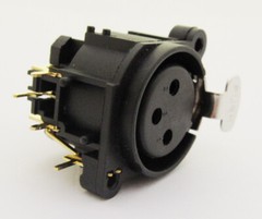 10pcs Black XLR Female Jack Chassis Gold 3Pin PCB Socket