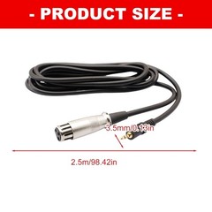 2.5M XLR To 3.5Mm Mics Cable For Studio And Live Sound With AntiInterference