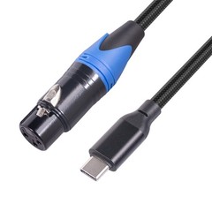 USB C Male to XLR Female Microphone Cable 10 FT, Type-C XLR Stereo Audio Cord…