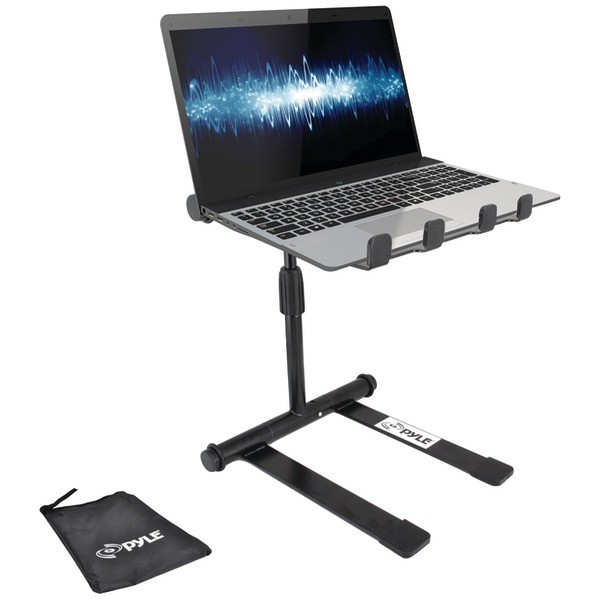 Pyle PLPTS55 Universal Portable Foldable Telescoping Height DJ Laptop Stand