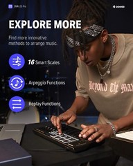 🎹 Donner MIDI Keyboard OLED Screen 25 Key 8 Drum Pads Touch Bar DJ Controller