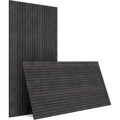 Peel & Stick Acoustic Wood Slat Wall Panels Sound Absorbing 3D Decorative Tiles