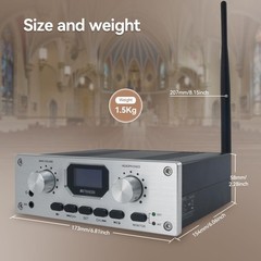 Assistive Listening System Church Translation System 1 TX, 5 RX, 300M Range