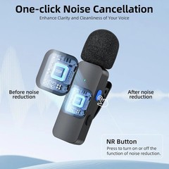 BOYA BY-V Wireless Lavalier Mic Type-C Android iPhone 2.4GHz Recording Vlog