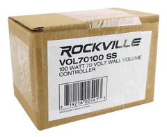 Rockville VOL70100 100w 70v Stainless Wall Volume Control Zone Controller Box
