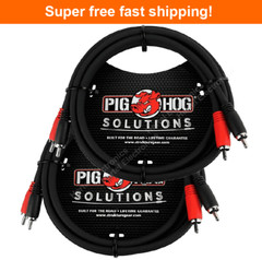 2 PACK PIG HOG PD-RCA06 SOLUTIONS 6 Feet RCA-RCA DUAL CABLE Lifetime Warranty