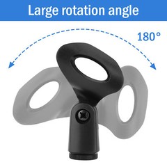4× Universal 180° Microphone Clips Clamp Holder For Wired/ Wireless Mic Stand US