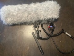 Sanken CSS-50 Short Stereo Shotgun Microphone With RODE Windshield/Shock Mount