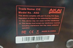 Akai Professional EIE USB Audio Interface A102 4 Channel XLR MIDI Red No P/S