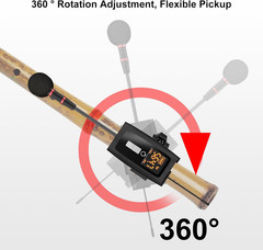 UHF Wireless Flute Microphone System with Rechargeable Receiver & Transmitter