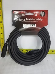 KIRLIN Cable MPC Microphone Cable, XLR, BLACK, 25FT. I2
