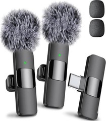 Wireless Lavalier Microphone Video Recording Mic Live For iPhone iPad Android