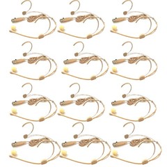 12x Headset Mic Headworn Microphone XLR 4 Pin TA4F For Shure Wireless System