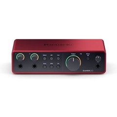 Focusrite Scarlett 2i2 (4th Gen) USB-C Audio Interface with Samson Headphones