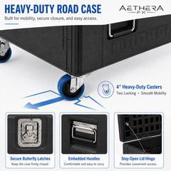 Heavy Duty ATA Cable Trunk Flight Case with Wheels – Event Gear Storage Box