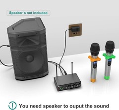Dual Channel Wireless Handheld Microphone,Easy-to-use Karaoke Wireless