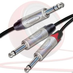 Neutrik Stereo Jack to 2 x Neutrik Mono Jacks, Sommer ONYX 2025 Black Cable