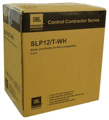 Pair JBL SLP12/T-WH Sleek Low-Profile On Wall Mount 3″ 70v Commercial Speakers