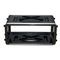 Lightweight 4 Space Mid-Size ABS Rack Case – 4U PA DJ Medium Depth Rack Case