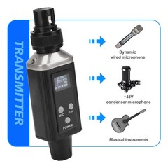 LMBGM A9 UHF Wireless in Ear Monitor System, Mono IEM Transmitter & Black