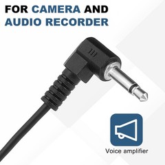Lavalier Lapel Microphone, 3.5mm Elbow Mono, 1.2m Wired Omnidirectional Mic