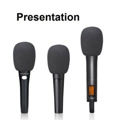 10 Pcs Thick Handheld Stage Microphone Windscreen Foam Case Cover Karaoke Black