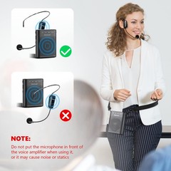 Voice Amplifier for Teachers with Bluetooth, Portable Rechargeable Wireless V…