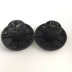 2 Pcs NL4MPR Female SpeakON Connectors Round Configuration 4 Pin Plastic Panel