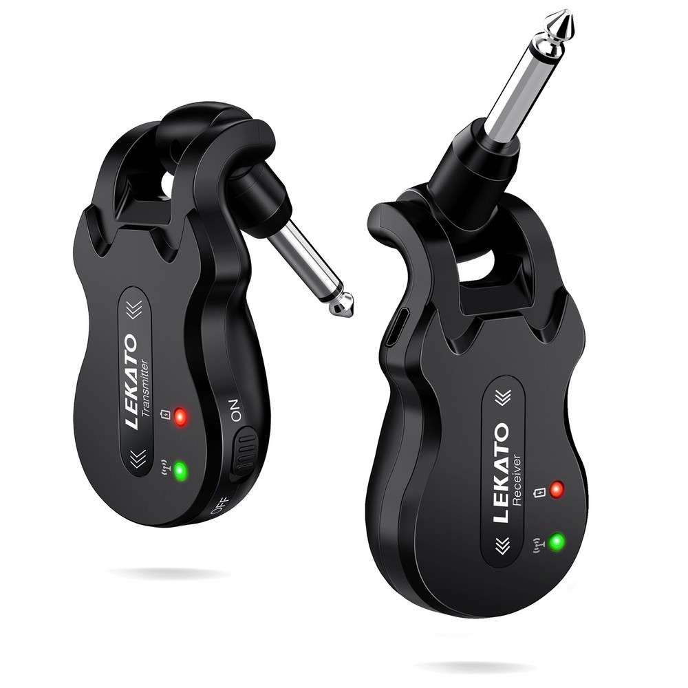 LEKATO Wireless Guitar System Electric Guitar Transmitter Receiver 4 Channels