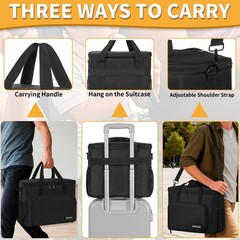 8 Slots Wireless Microphone Case with Foam, 1680D Heavy Duty Oxford Fabric Mi…