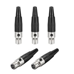 5pcs Mini 3-Pin XLR Female Connector Adapter ,Microphone Plug,Mic Audio Socket
