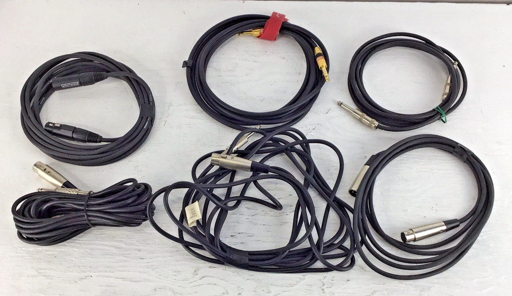 Lot Of 6 Microphone Audio Cables 1 Monster Cable 1 Whirlwind 4 Unbranded