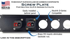 Carbon Composite Blank Plate DBA-BL, for Neutrik XLR D-series Cutouts, 4-Pack