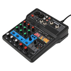 4-Channel Professional Audio Mixer with Bluetooth USB & DSP Effects 24-bit/48KHz