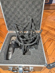 AKG P220 Microphone Bundle w/ Shock Mount, Pop Filter, Headphones, Cable &Screen
