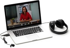 Compact USB Audio Interface w/ 3.5mm Mic Input & Headphone Out for Streaming